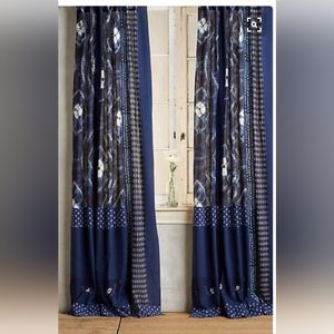 5 Anthropologie Ibori Patchwork Curtain Panels